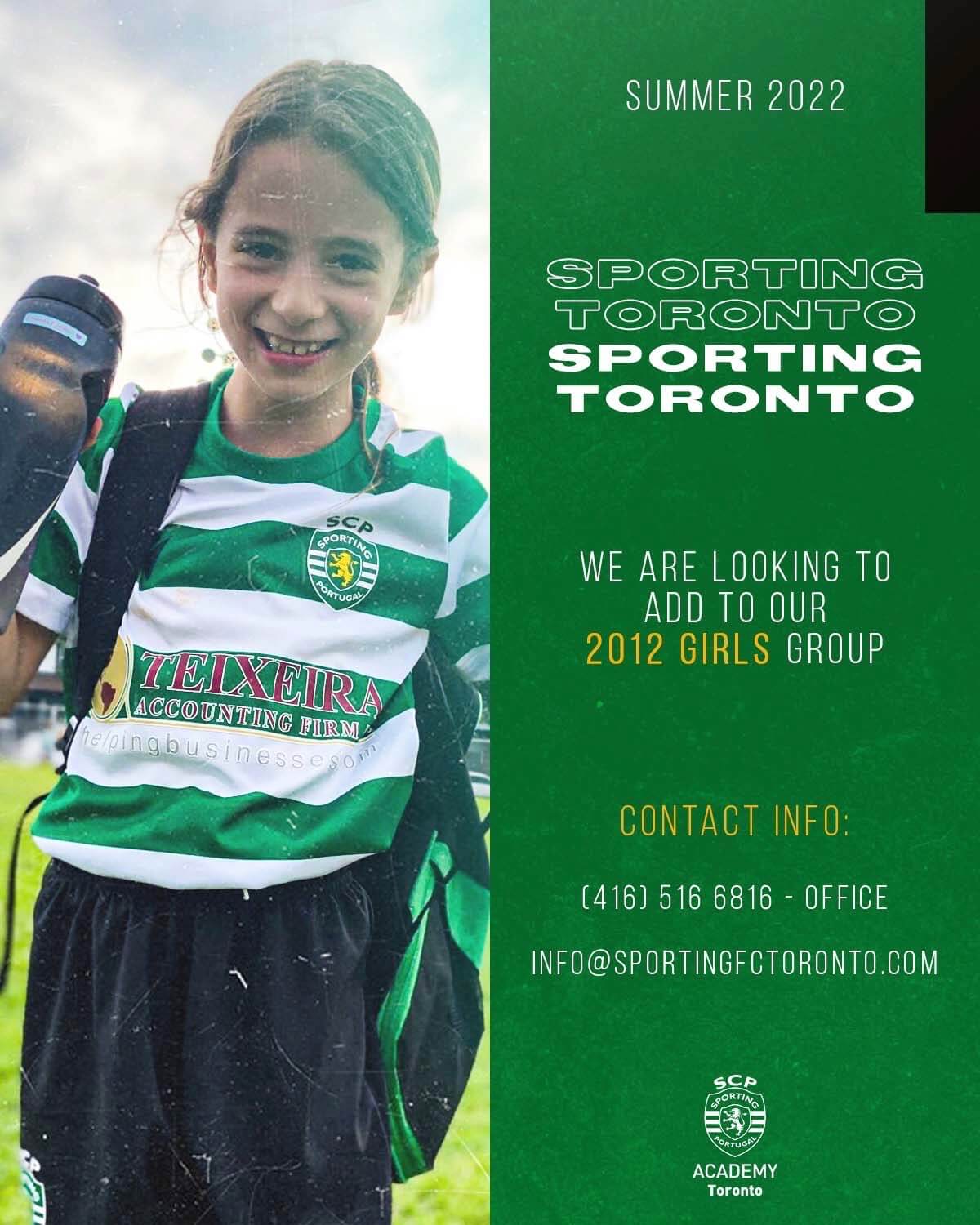 sporting fc toronto - active start - newssporting fc toronto - summer 2022 - girls open house